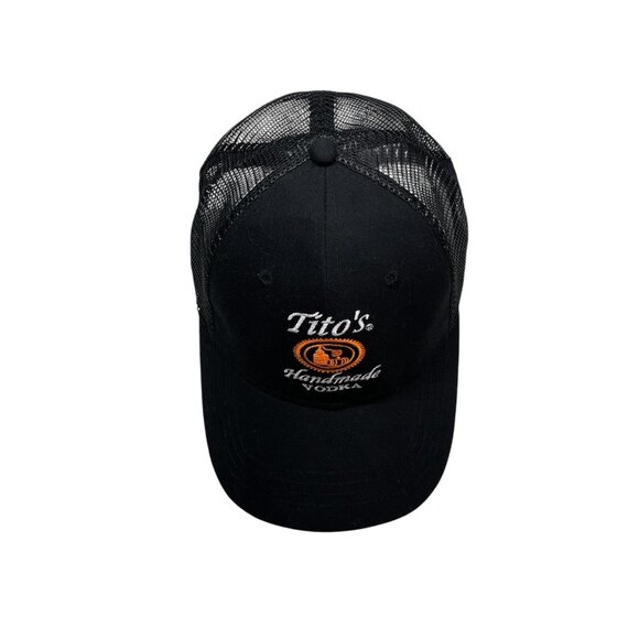 Titos Handmade Vodka Travis Mesh Trucker Snapback Hat Cap Black - Picture 2 of 8